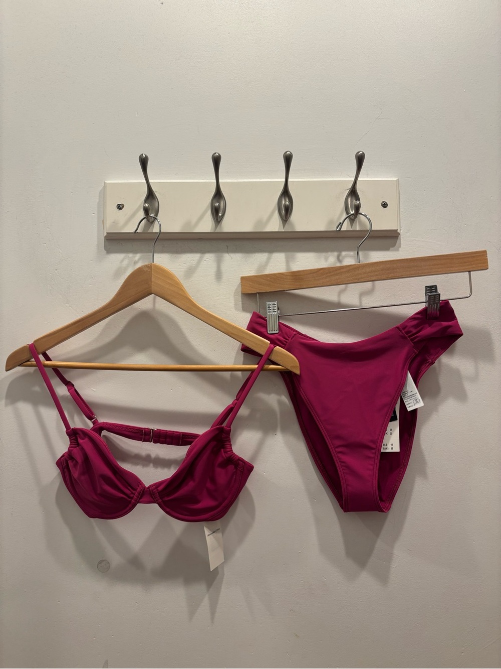 Abercrombie & Fitch Magenta Underwire Bikini Top & Bottom Set